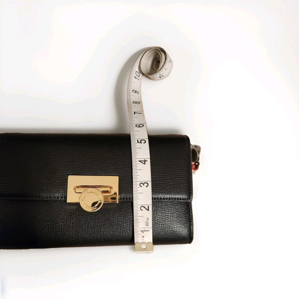 NWT Ted Baker Leather Clutch/Chain Crossbody Bag Black - Picture 3 of 8